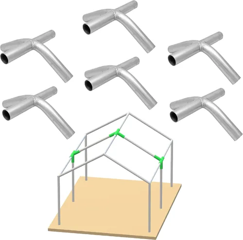 Vista 10 de Conectores de toldo de 1-3/8" de pico alto para estacionamiento de autos, juego de conectores para refugio, cubierta de terraza, estructura