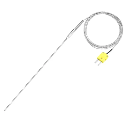 Vista 42 de MECCANIXITY Sonda de sensor de temperatura tipo K con termopar y enchufe, sonda de temperatura del medidor -50 a 1100°C (-58 a 2012°F), acero