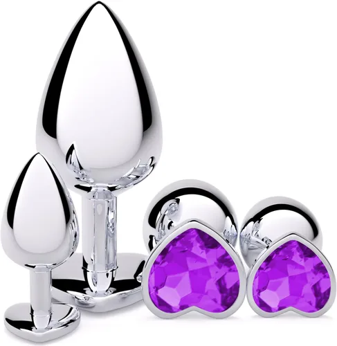 Vista 12 de Vikkiy Anal Plug Beginner Set, 4 PCS Stainless Steel Butt Plug Kit
