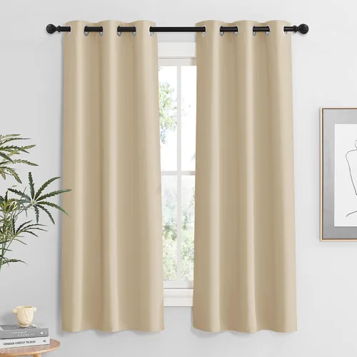 Vista 76 de RYB HOME - Cortinas para armario de 36 pulgadas, cortinas para oscurecer la habitación con ojales resistentes a la oxidación, cortinas de Aqua