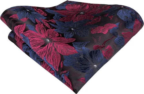 Vista 14 de Dubulle Corbata tejida de cachemira para hombre y gemelos de pañuelo para hombre, conjunto de gemelos para boda formal y negocios