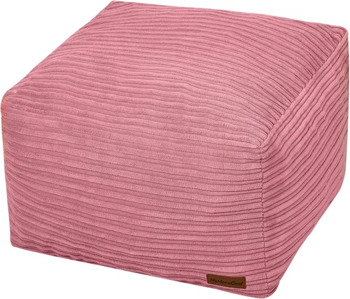 Vista 26 de MeMoreCool - Puf redondo otomano de 20 x 15 pulgadas, reposapiés de pana, color beige Puf de suelo relleno de espuma suave, cómodo reposapiés