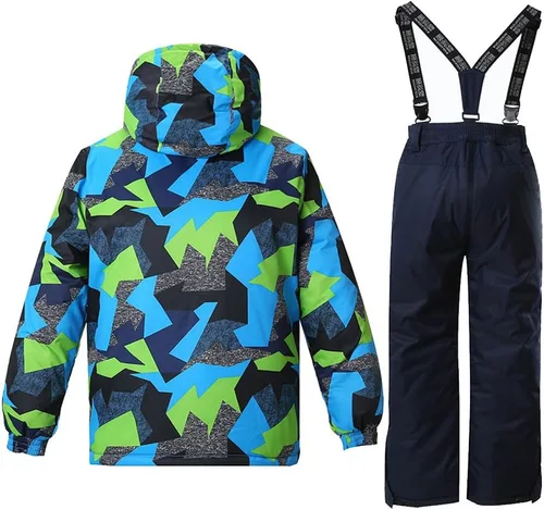 Vista 2 de Chaqueta de esquí para niños, chaqueta de nieve, trajes de invierno impermeables al viento