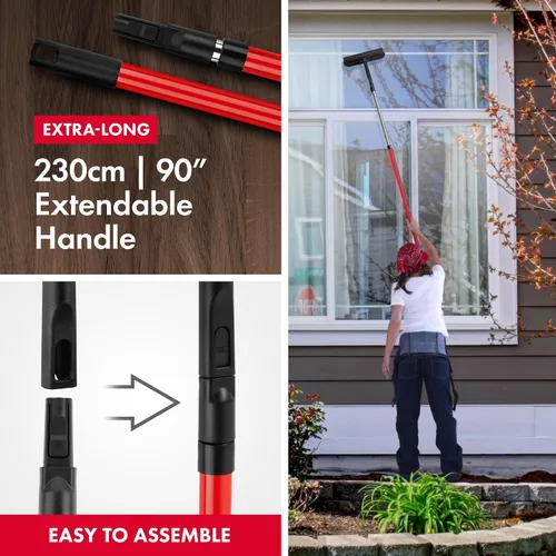 Vista 6 de Tyroler - Kit de lavado de ventanas con barra de extensión de 4.5 a 7.5 pies