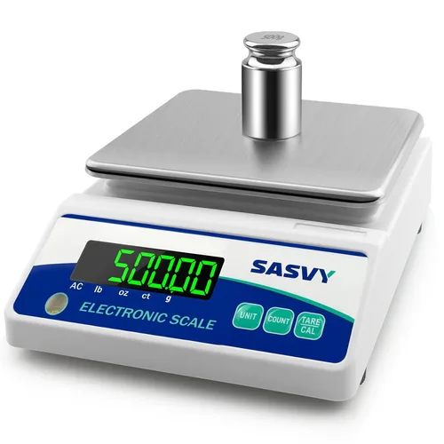 Vista 9 de Báscula de laboratorio 17.64 oz x 0.00004 oz Escala científica g/oz/ct/lb Balanza analítica electrónica digital de alta precisión para joyería