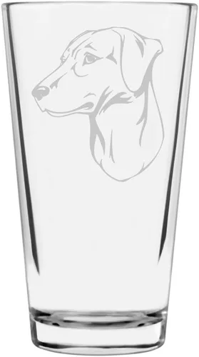 Vista 227 de Podenco Canario - Vaso de pinta de 16 onzas con temática de perro personalizado