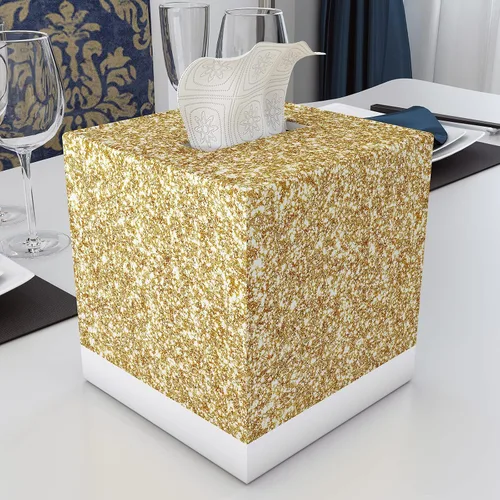 Vista 4 de Decotalk Papel tapiz dorado con purpurina para pegar y despegar de 17.7 x 120 pulgadas, papel de pared dorado para despegar y pegar, papel