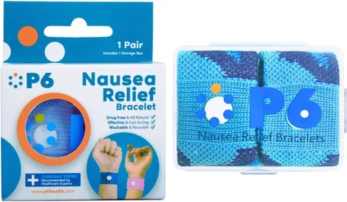 Vista 13 de P6 Bandas de mareo por movimiento para niños, pulseras para niños antináuseas, crucero por mar, viajes, enfermedades del automóvil, alivio natural