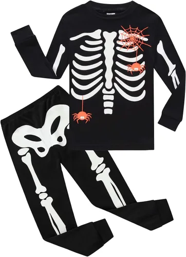 Vista 36 de Demifill Conjunto de pijamas de Halloween para niños y niñas, pijamas de Navidad, ropa de dormir para niños y niñas