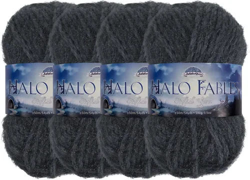 Vista 20 de JubileeYarn Halo Fables Yarn - 100g/Skein Bulky Polyester - North Wind Sun - 2 Skeins