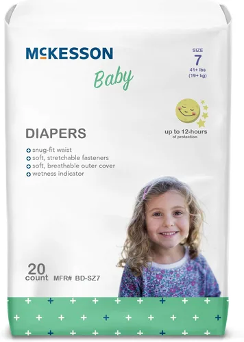 Vista 13 de McKesson Pañales para bebé, talla 1 (8 libras a 14 libras), 20 unidades, 1 paquete