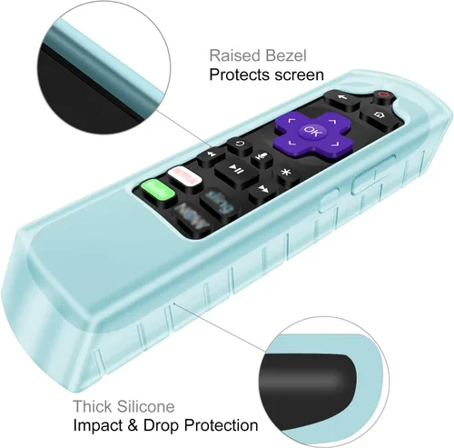 Vista 3 de CaseBot - Funda de silicona para control remoto Roku Voice RCA1R/RCAL7R, Express HD/4K+ Ultra LT Enhanced Voice, Express 3930, Premiere+ 3921