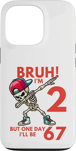 Vista 10 de Bruh I'm 2 But One-Day I'll Be 67 Retro 2nd Birthday Kids Case for iPhone XR