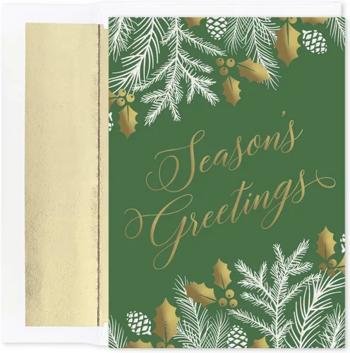 Vista 9 de Masterpiece Studios Holiday Collection 893800 - Tarjetas de Navidad en caja con sobres forrados con papel de aluminio, 15 unidades de 7.8 x 5.6