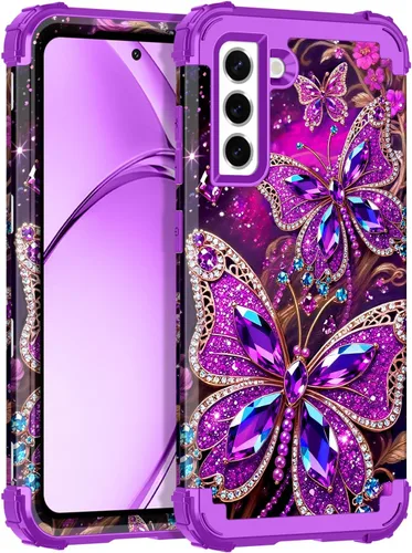 Vista 26 de Rancase Funda para Galaxy S21 FE 5G, tres capas resistentes a prueba de golpes, protección de plástico duro+funda protectora de goma de silicona
