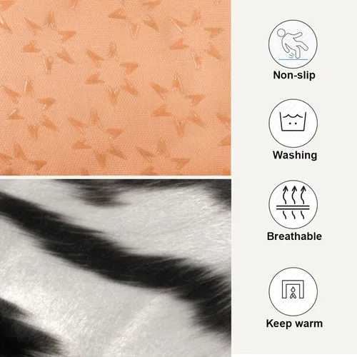 Vista 4 de Almohadilla de cama para mascotas con estampado de vaca 3D, tapete suave para cama de perro con parte inferior antideslizante, almohadilla de jaula