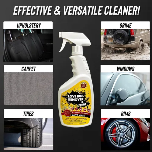 Vista 3 de Love Bug - Aerosol removedor de coche y lavado automático. Removedor de múltiples superficies y lavado de heces de pájaro, alquitrán, savia