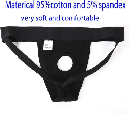 Vista 6 de Ropa interior con arnés con correa, arnés con correa para ropa interior sin tirantes para hombres y mujeres
