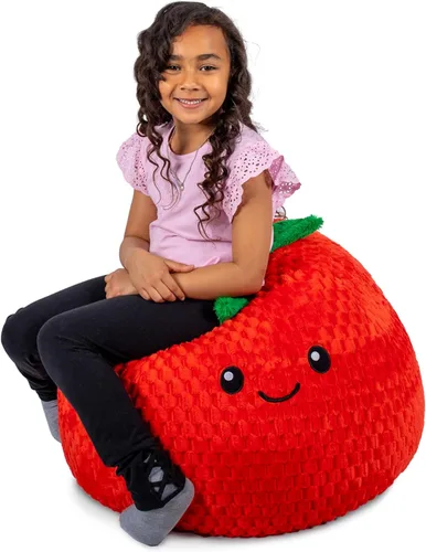 Vista 25 de Big Joe Avocado PlushiPals - Silla de puf súper suave para niños, ultra suave mezcla de poliéster y peluche, 2.5 pies recargable 2.5 feet