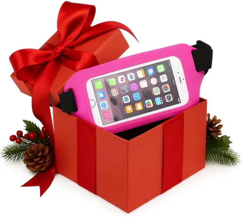 Vista 7 de Riñonera impermeable para correr para iPhone 6, 7, 8, 11, 12 Plus y Android Samsung, con funda para pantalla táctil, bolsa de cintura seca con Hot