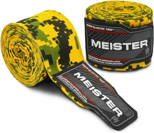 Vista 18 de Vendas para mano semielásticas de 180 pulgadas Meister Adult, vendas para MMA (artes marciales mixtas) y boxeo (par) todos