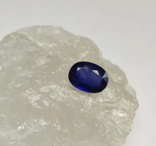 Vista 5 de Blue Sapphire Natural Gemstones Cut Stone Sapphire Healing Crystals, Oval Energy Stone, Jewelry Making Birthstone Blue Crystals Assorted Loose