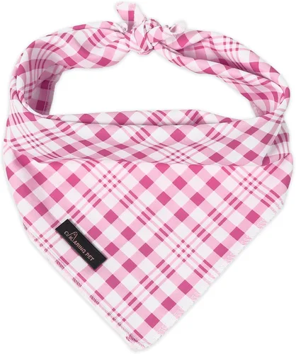 Vista 22 de ARING PET Bandana de abeja para perros, bandana de abejas amarillas rosas para mascotas, bufanda triangular, baberos para cachorros, pequeños Rosa
