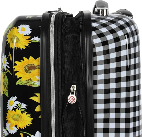 Vista 4 de Betsey Johnson - Maleta para equipaje (ABS + PC), diseño a cuadros de 30 pulgadas