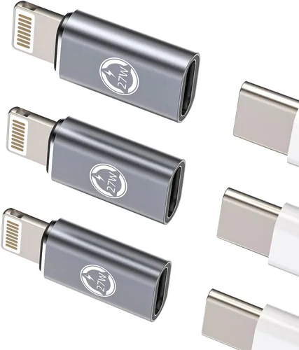 Vista 10 de Adaptador OTG para iPhone (paquete de 2) Dongle de auriculares USB C hembra a Lightning Macho, cargador convertidor de sincronización de datos