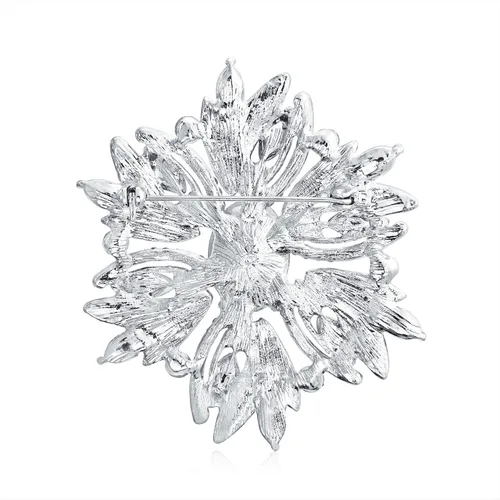 Vista 2 de Bling Jewelry Moda grande declaración estilo vintage simulado cristal bufanda flor art déco broche Pin para mujer