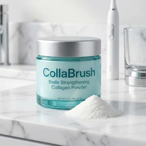 Vista 7 de Collabrush Proteína de colágeno en polvo, Pasta dental de colágeno + hidroxiapatita en polvo para el cuidado de las encías, Proteína de colágeno