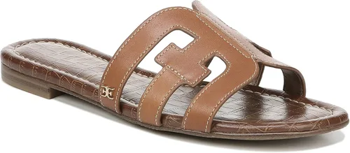 Vista 5 de Sam Edelman Bay Granite - Sandalia plana de cuero sin cordones con punta abierta color verde granito 10