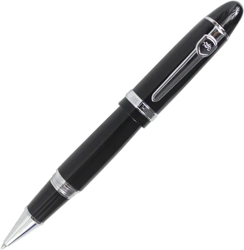 Vista 9 de Expert Deluxe Roller Ball Pen con bolsa para bolígrafo, barril grande, negro y dorado