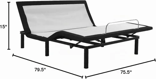 Vista 8 de Blissful Nights E4 - Base de cama ajustable King con masaje, anti ronquidos, gravedad cero, carga USB doble, luz nocturna para debajo de la cama