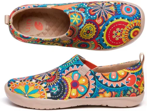 Vista 9 de UIN - Zapatos de viaje de lona pintada para mujer