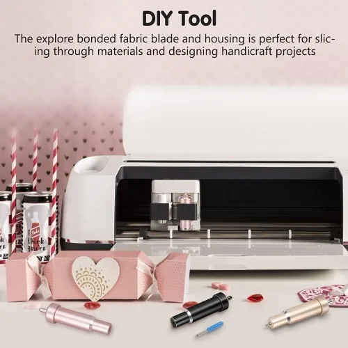 Vista 4 de Dreamlee Explore la cuchilla de corte profundo y la carcasa para Cricut Maker, hoja de repuesto de punta profunda compatible con máquinas de corte