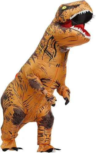 Vista 5 de KOOYNN Disfraz inflable de dinosaurio T-REX para Halloween para adultos