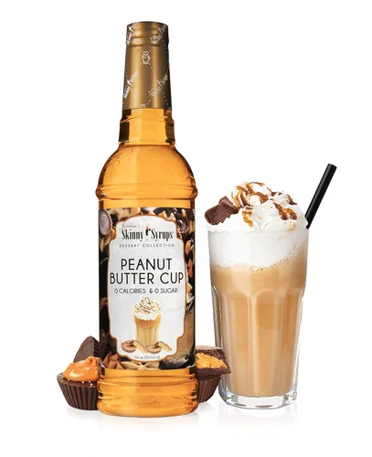 Vista 6 de Jordan's Skinny Syrups - Jarabes de café sin azúcar, sabor a caramelo salado y mantequilla de maní, sabor cero calorías para bebidas y alimentos