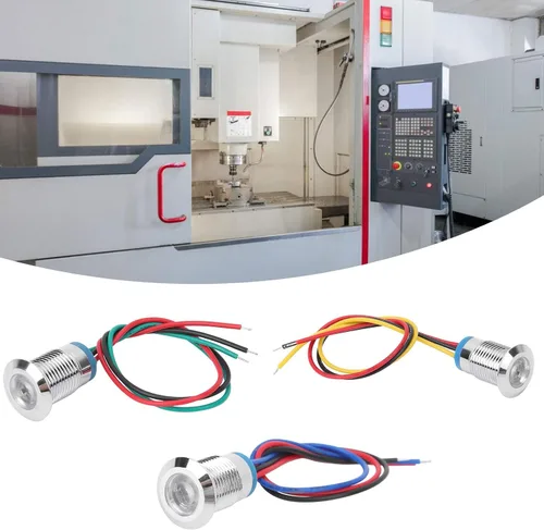 Vista 7 de Marhynchus 4 juegos de luces indicadoras LED precableadas LED redondas, impermeables, luz de 2 colores, electrodo de ánodo común de 12-24 V 0.472 in