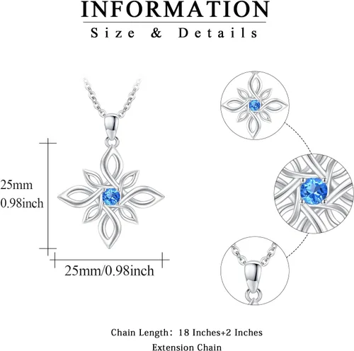 Vista 3 de Celtic Knot Necklace Witches Knot Necklace 925 Sterling Silver Celtic Witch Pendant Necklace Good Luck Celtic Jewelry Wiccan Jewelry Gifts for Women