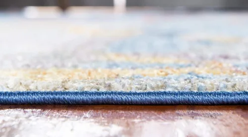 Vista 5 de Unique Loom Downtown Collection Abstract, tonos pastel, alfombra ecléctica de área, 2' 2" x 6' 0", Multi/Azul claro