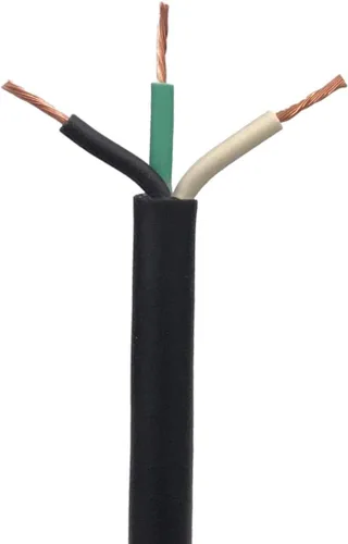 Vista 2 de Cable portátil SJOOW de 10 AWG, cable de alimentación de 3 conductores de 300 V, cables EPDM con cubierta exterior de CPE - 10 pies de longitud