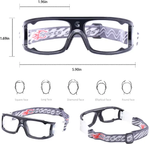 Vista 2 de SooGree Gafas deportivas de baloncesto, gafas protectoras para hombres, gafas de seguridad