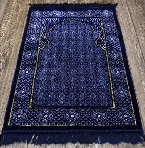Vista 6 de Modefa Alfombra de oración musulmana de terciopelo de felpa para salah