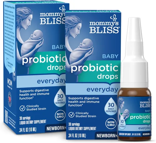 Vista 9 de Mommy's Bliss - Gotas de probióticos para bebés, para los gases, estreñimiento y alivio de los síntomas de los cólicos. Para edades desde recién