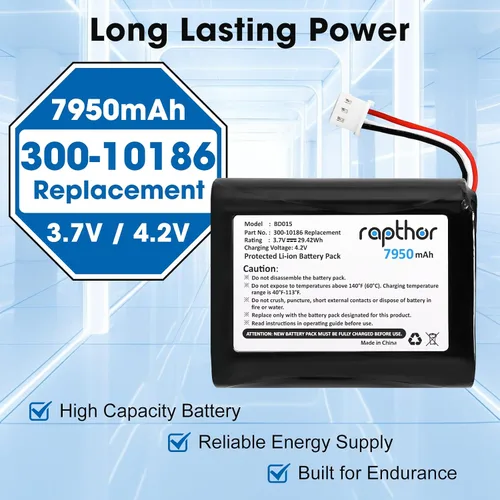 Vista 6 de rapthor Batería de repuesto 7950mAh 300-10186 para panel de seguridad inteligente ADT Command 3.6V / 3.7V / 4.2V 29.42Wh