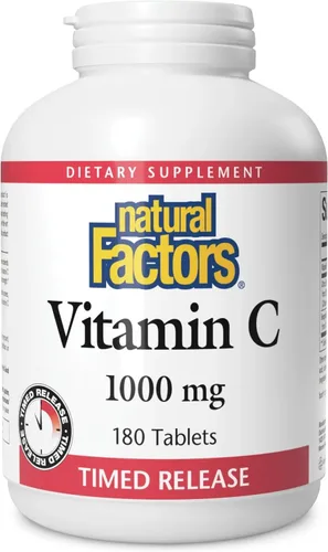 Vista 10 de Natural Factors - Vitamina C 1000mg liberación temporal, potente protección antioxidante, 90 tabletas