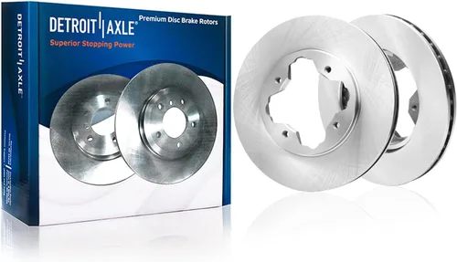 Vista 30 de Detroit Axle - Rotores perforados delanteros de 10.827 in + pinza de freno lateral del pasajero de repuesto para Toyota RAV4 Prius V Lexus HS250H