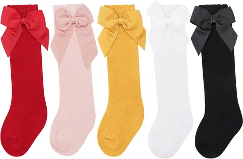 Vista 76 de DRESHOW BQUBO - Calcetines de punto para bebé, calcetines de algodón para niñas pequeñas