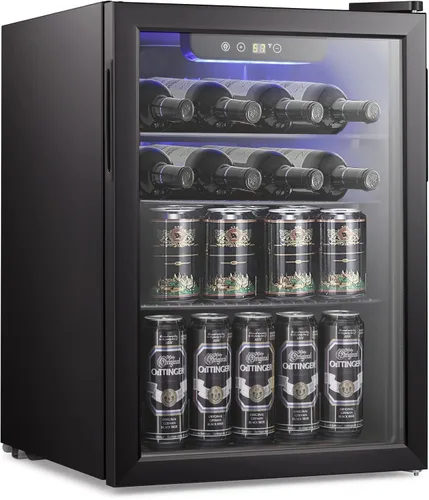 Vista 8 de Antarctic Star Refrigerador de Bebidas de 18L, Enfriador de 24 Latas, Mini Refrigerador con Compresor Silencioso, Luz LED, Refrigerador Pequeño